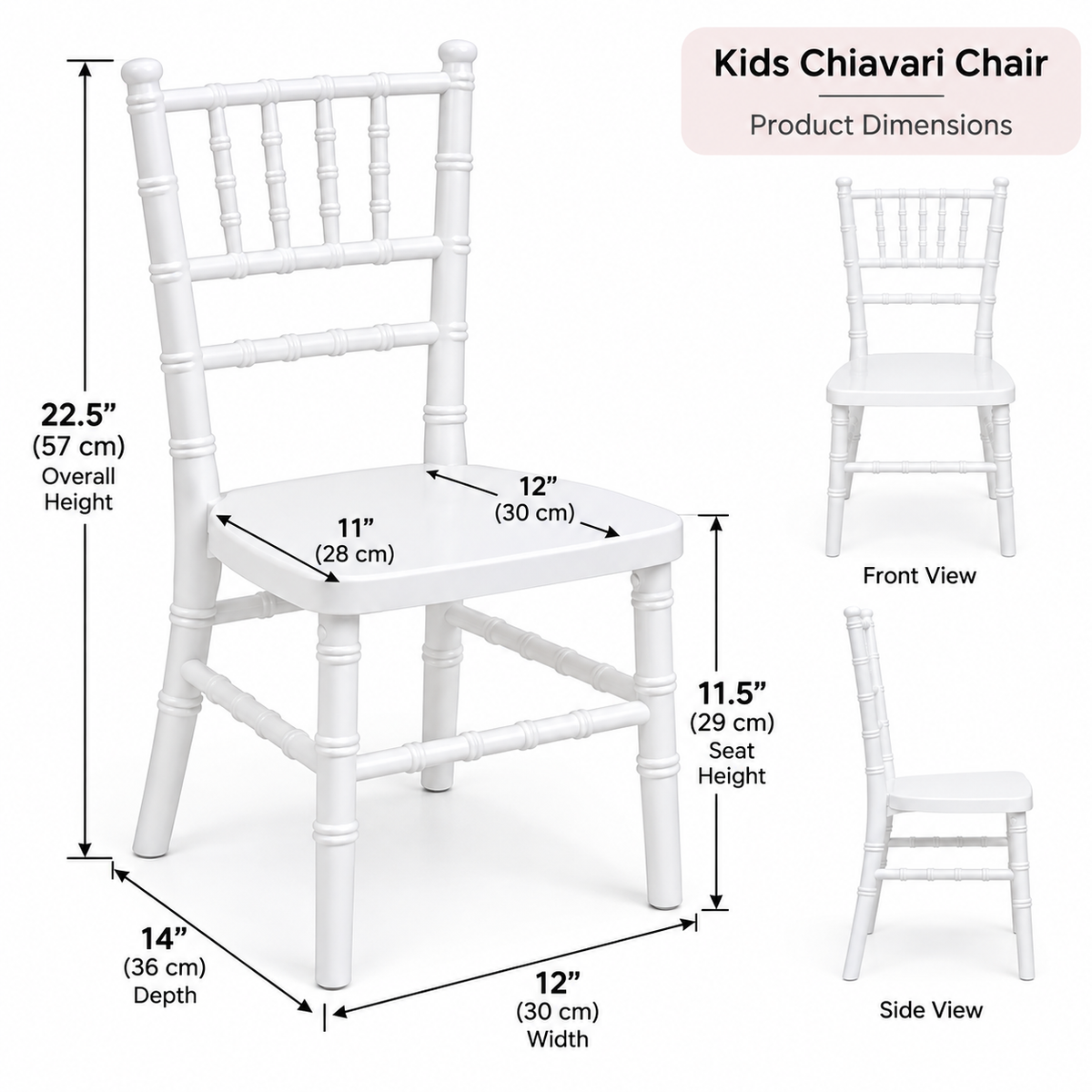 White Kids Chiavari Chair