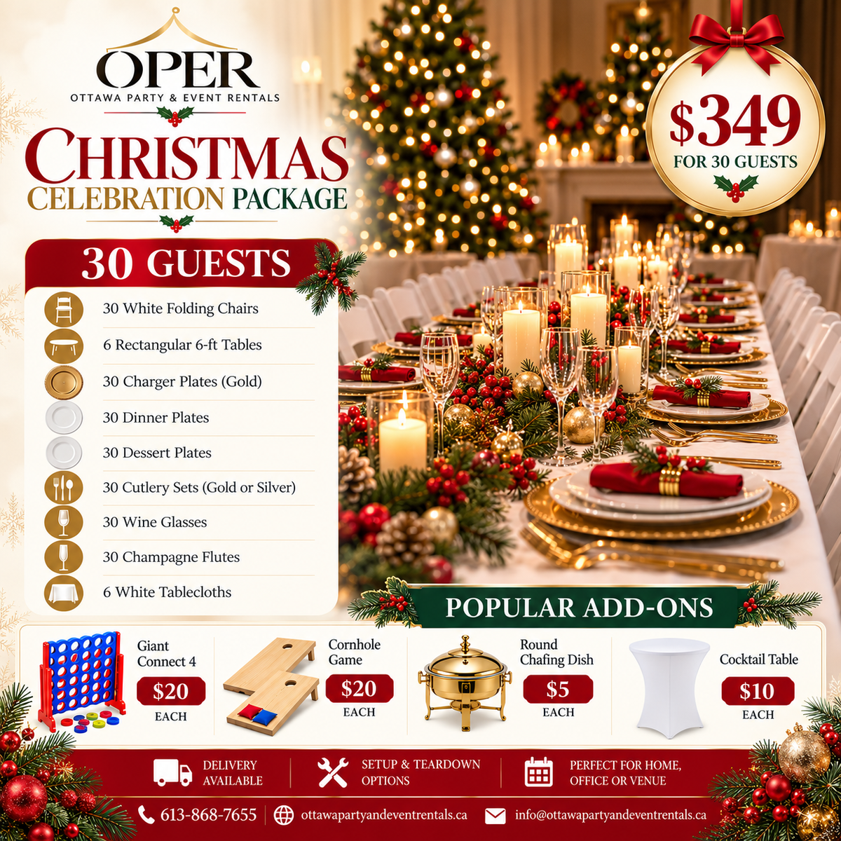 Christmas Celebration Package - 30 Guests