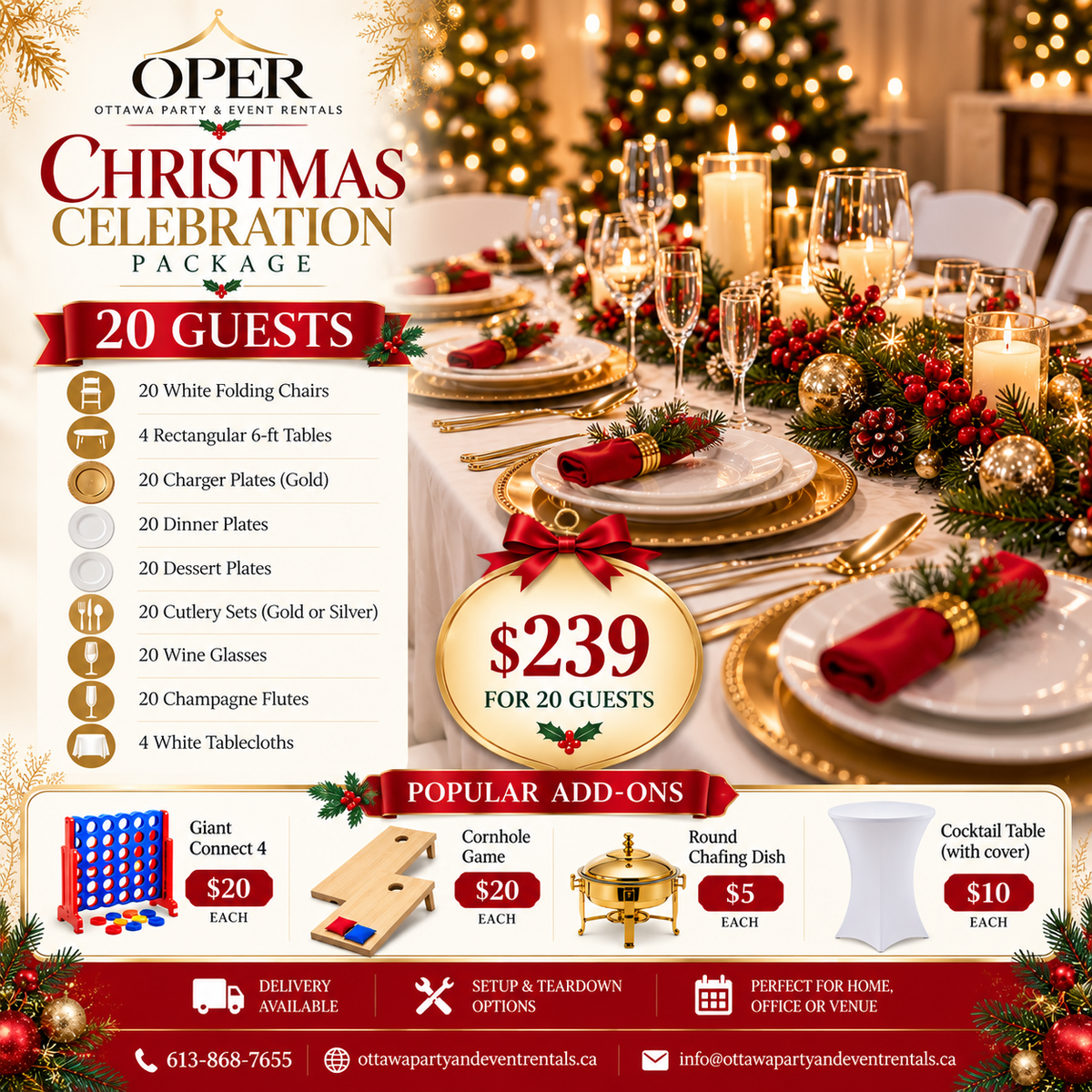 Christmas Celebration Package - 20 Guests