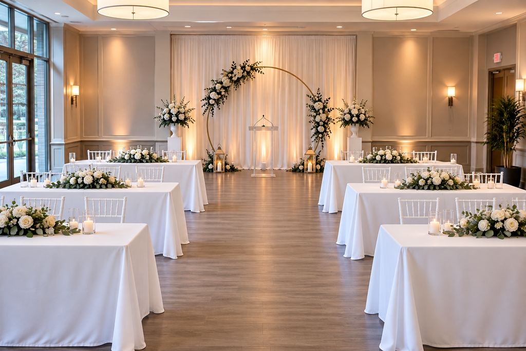 White Table Cloth 6ft (rectangular)