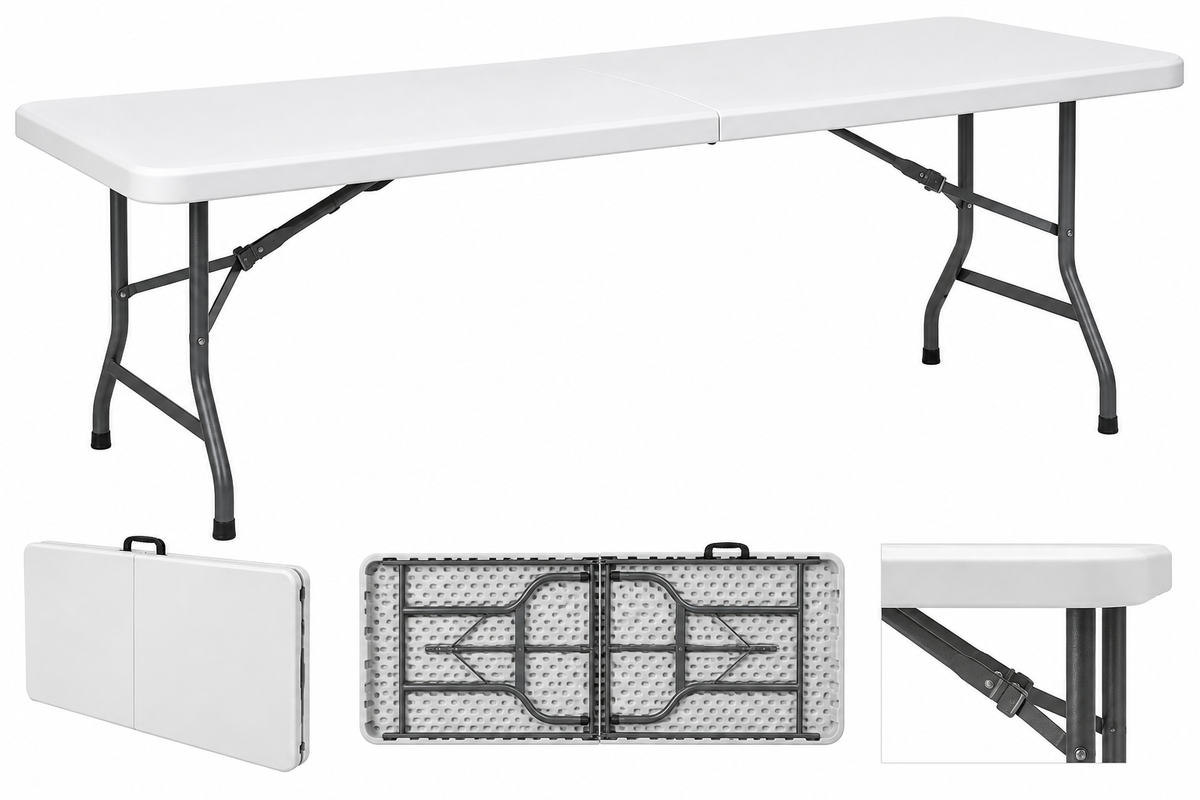 White Rectangular Table 6ft